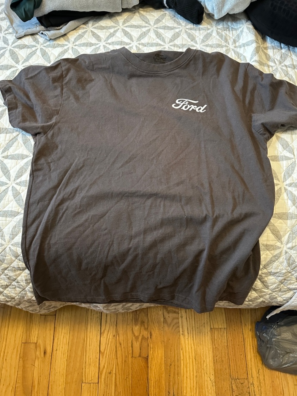 Ford Short-Sleeve Tee in Charcoal with White Logo